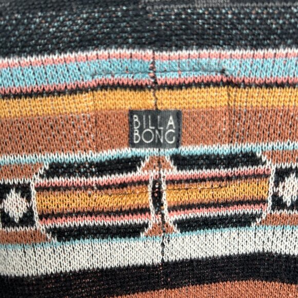 Billabong Long, Open Front Cardigan Size Small Boho Beachy Preppy Azetec Surfing - Picture 5 of 8